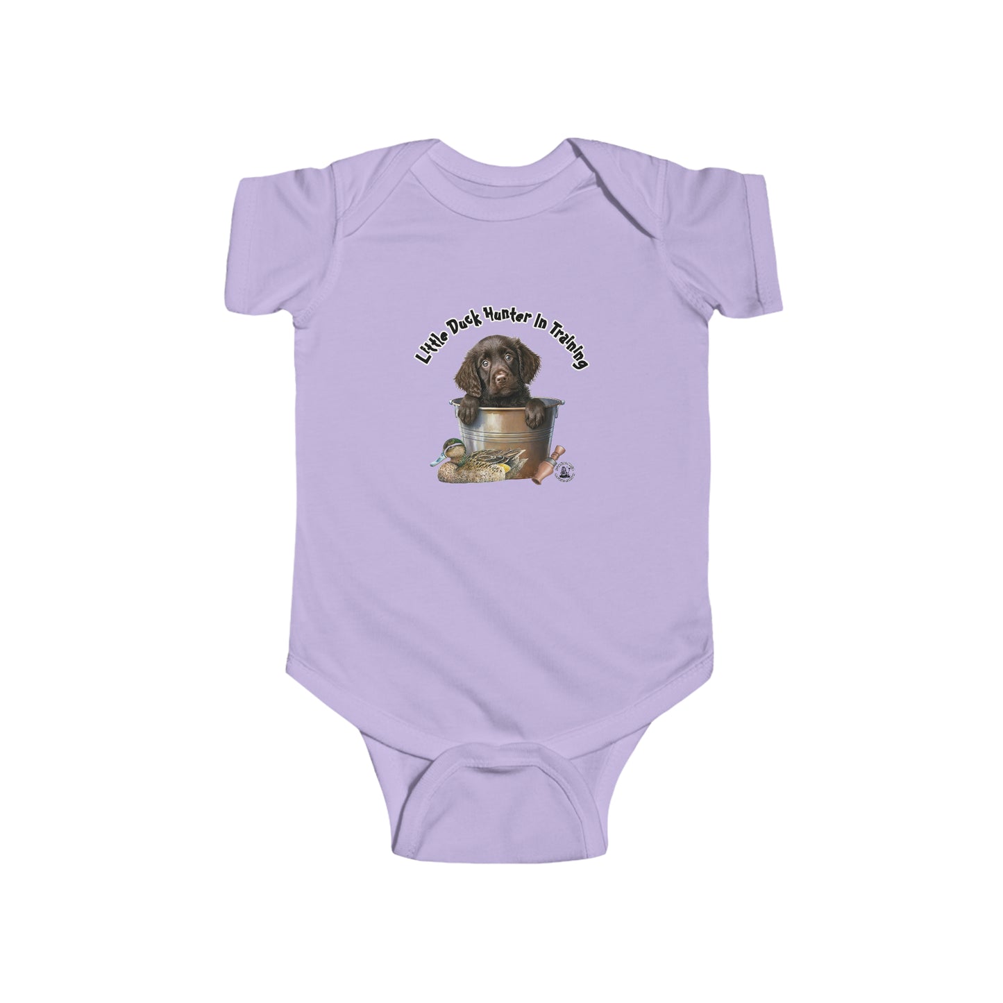 Little Duck Hunter In Training Infant Fine Jersey Bodysuit Boykin Puppy