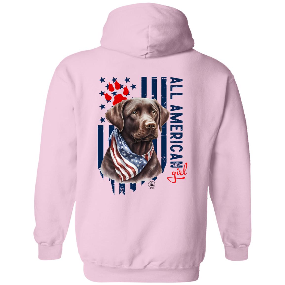 All American Girl Chocolate Lab Hoodie
