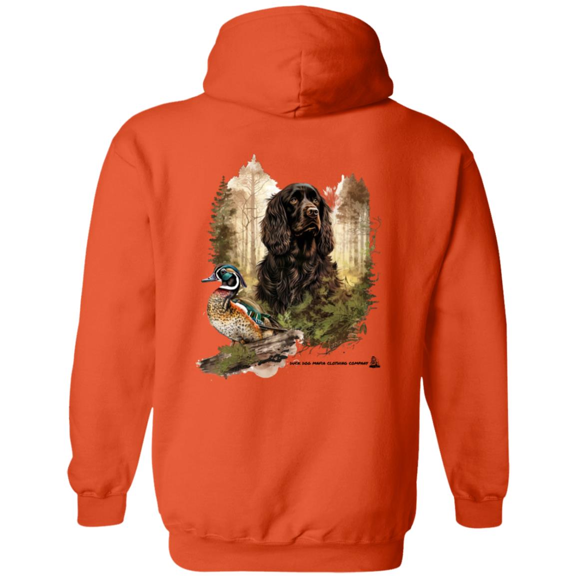 Boykin Spaniel and Wood Duck