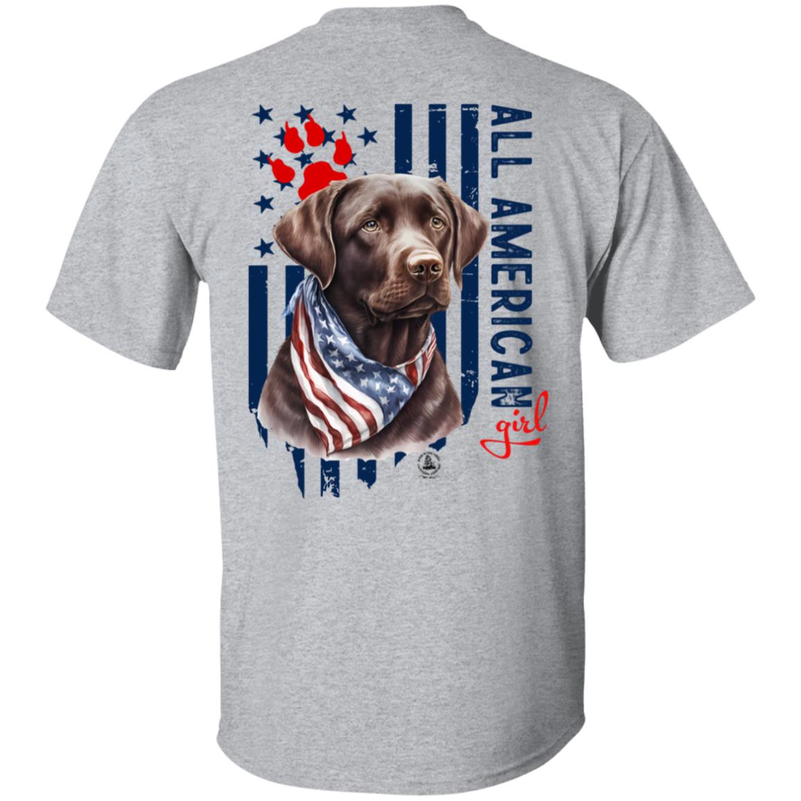 All American Girl Short Sleeve Chocolate Lab