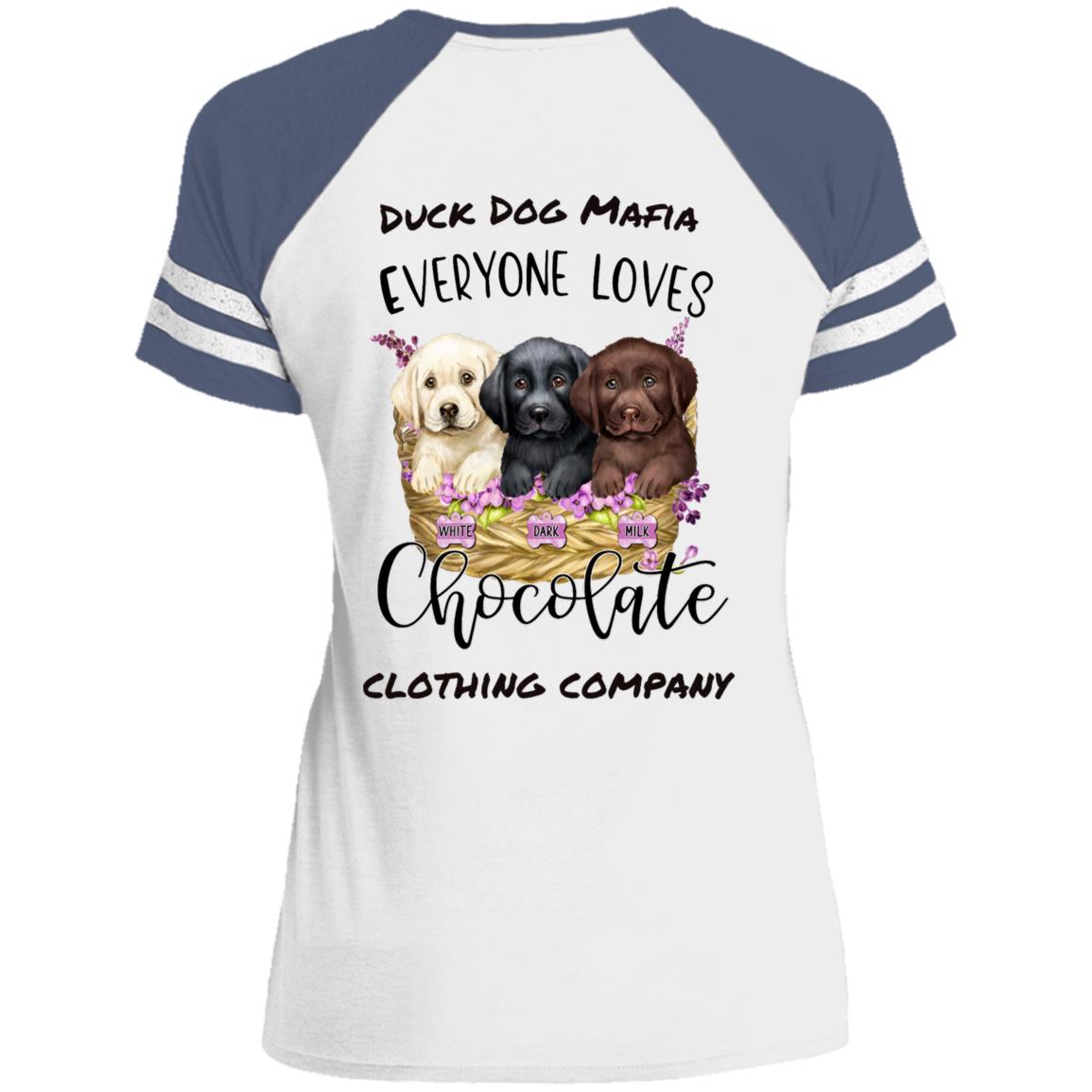 DDM EVERYONE LOVES CHOCOLATE Ladies' Game V-Neck T-Shirt