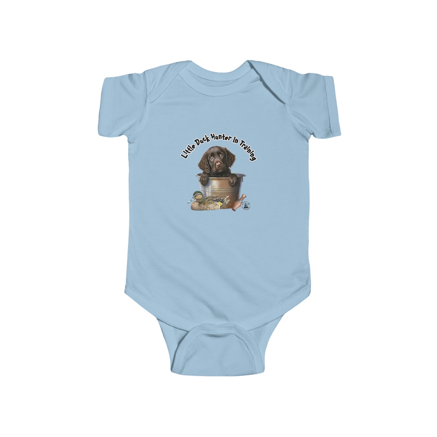 Little Duck Hunter In Training Infant Fine Jersey Bodysuit Boykin Puppy