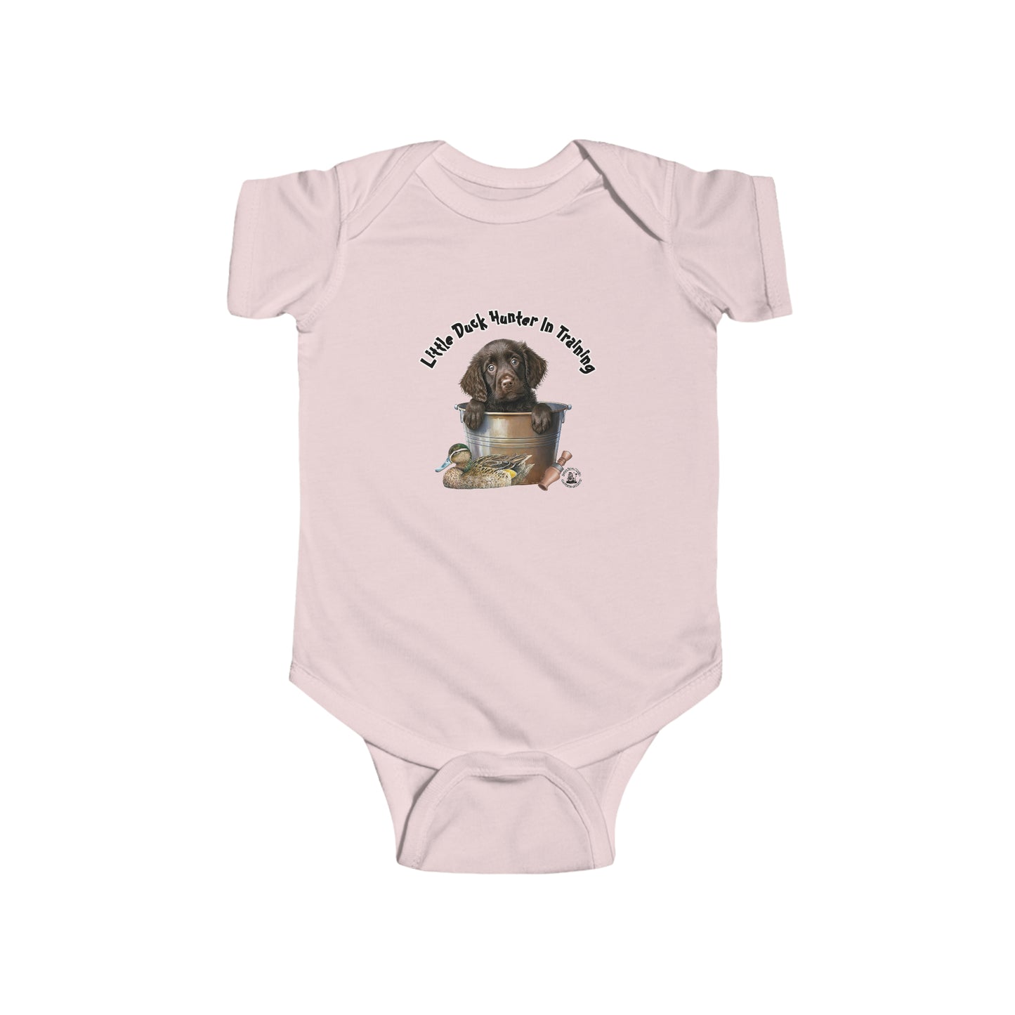 Little Duck Hunter In Training Infant Fine Jersey Bodysuit Boykin Puppy