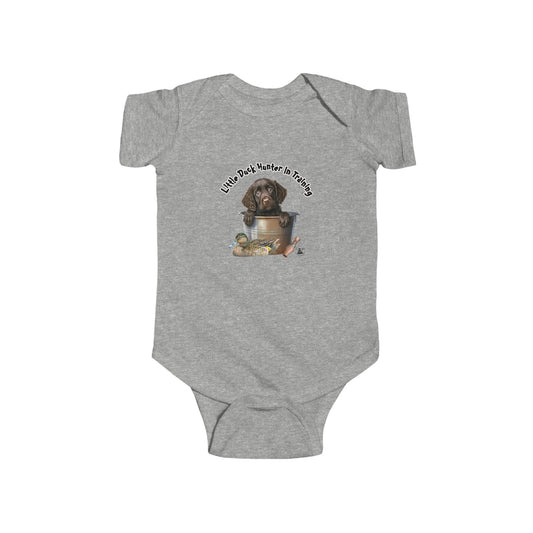 Little Duck Hunter In Training Infant Fine Jersey Bodysuit Boykin Puppy
