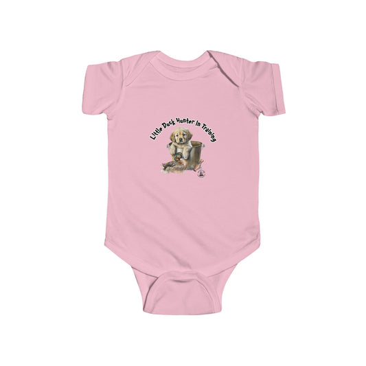 Little Duck Hunter In Training Infant Fine Jersey Bodysuit