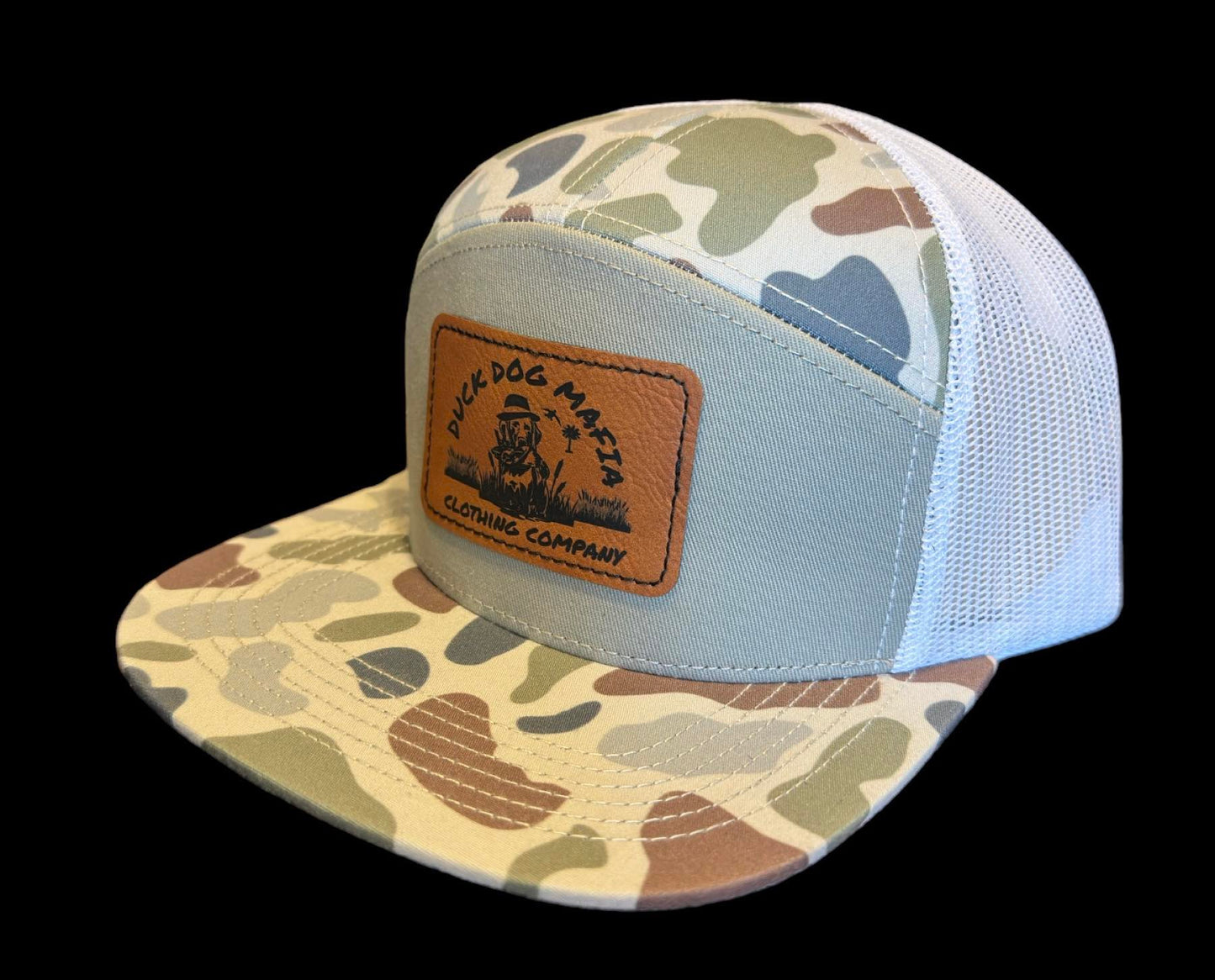 Duck Dog Mafia Old's Cool Brackish & White 7 Panel Hat