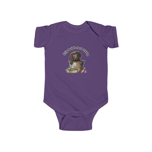 Little Duck Hunter In Training Infant Fine Jersey Bodysuit Boykin Puppy