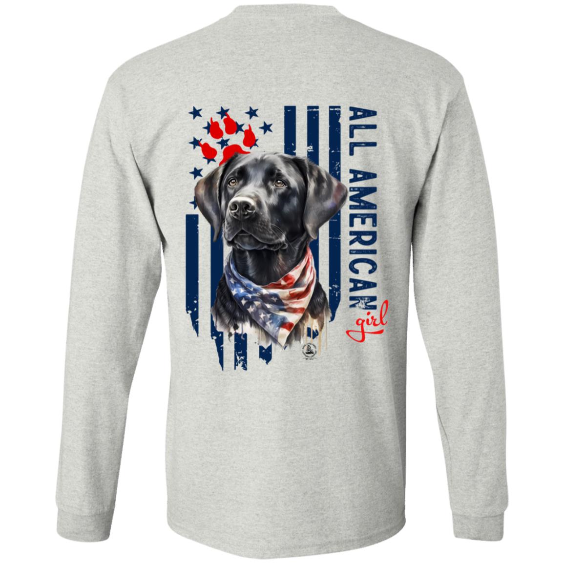 All American Girl Long Sleeve Black Lab