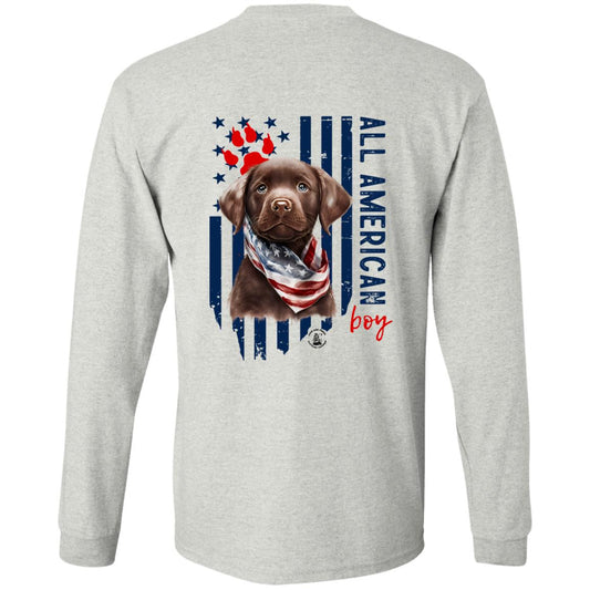 All American Boy Long Sleeve Chocolate Lab Puppy