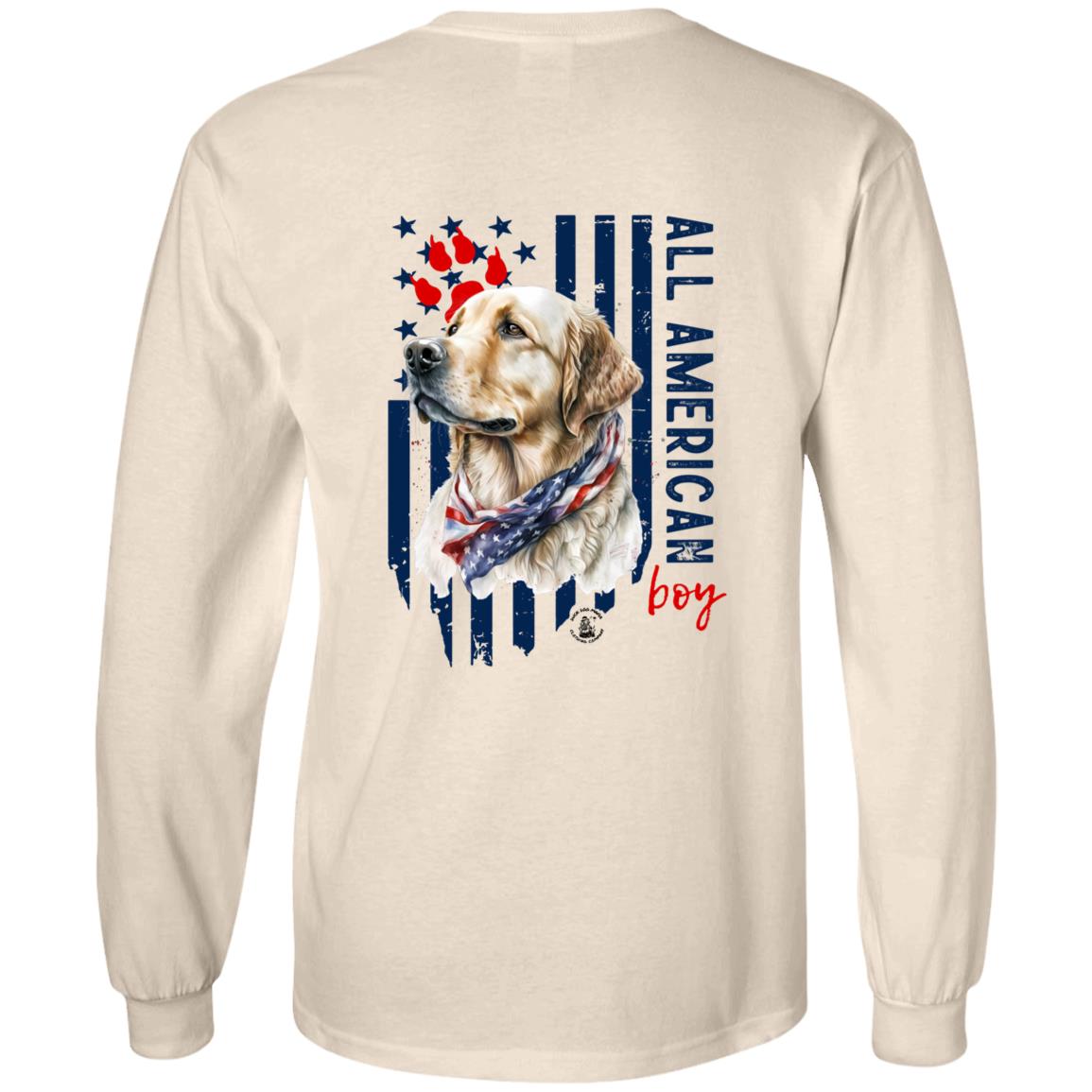 All American Boy Long Sleeve Yellow Lab