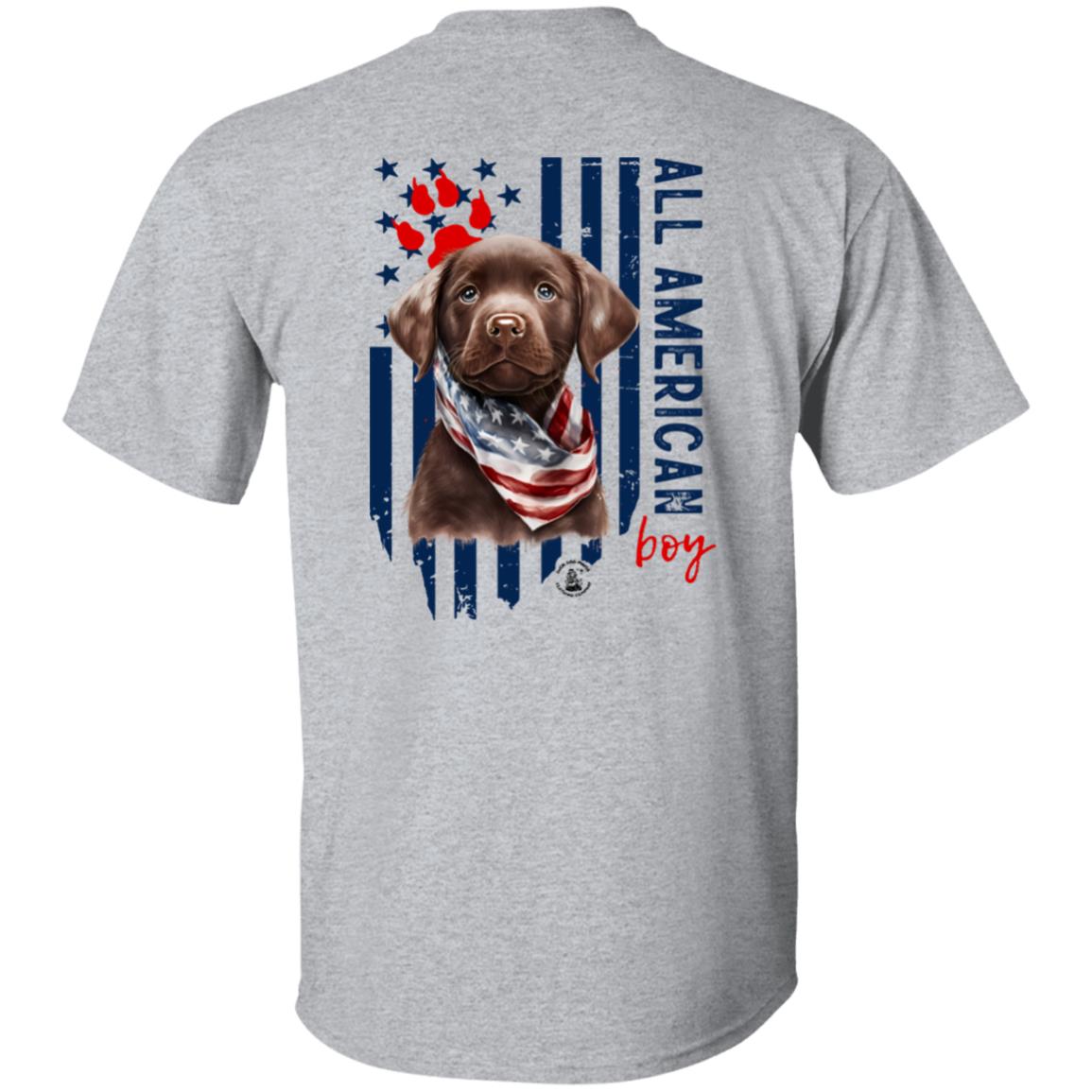 All American Boy Short Sleeve Chocolate Lab Puppy