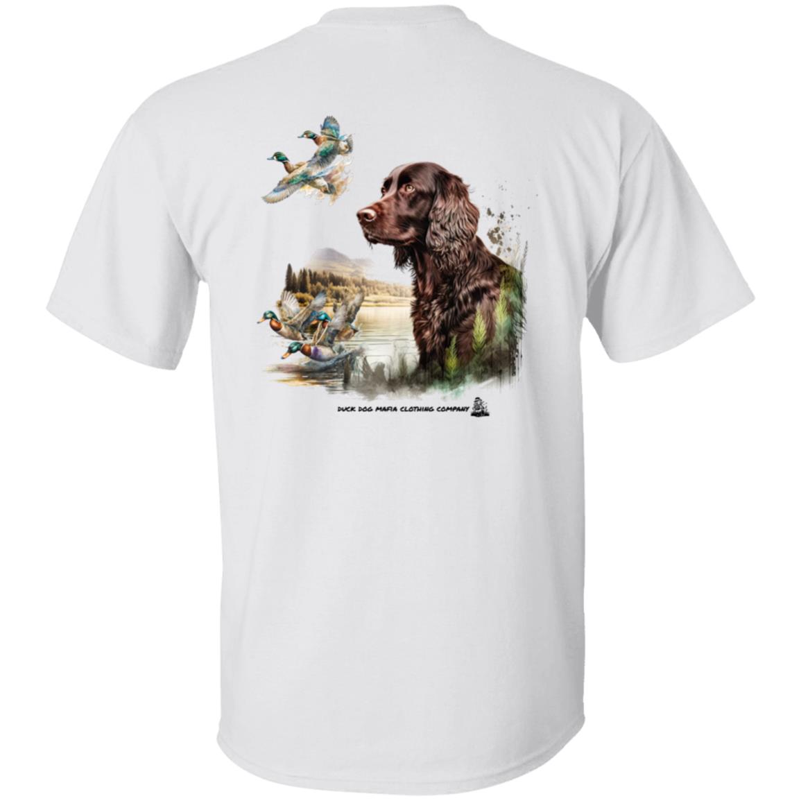 Boykin Spaniel and Four Ducks