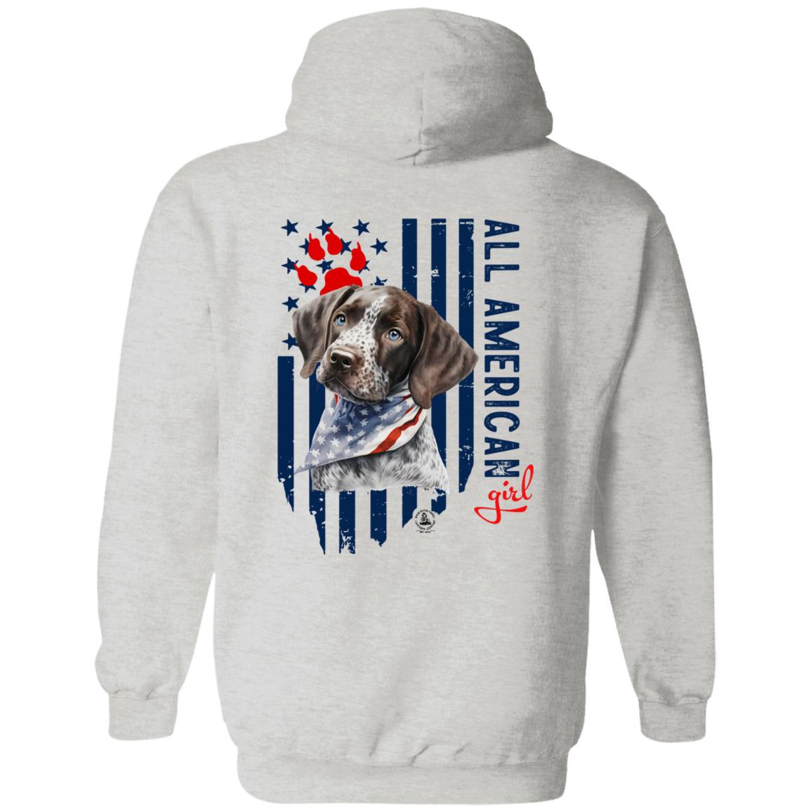 All American Girl Short Hair Pointer Puppy Hoodie