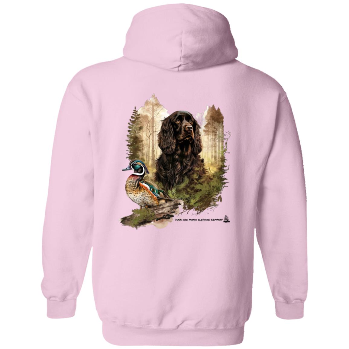 Boykin Spaniel and Wood Duck