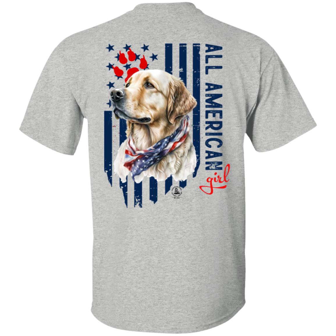 All American Girl Short Sleeve Yellow Lab