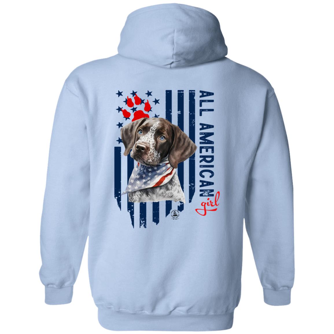 All American Girl Short Hair Pointer Puppy Hoodie