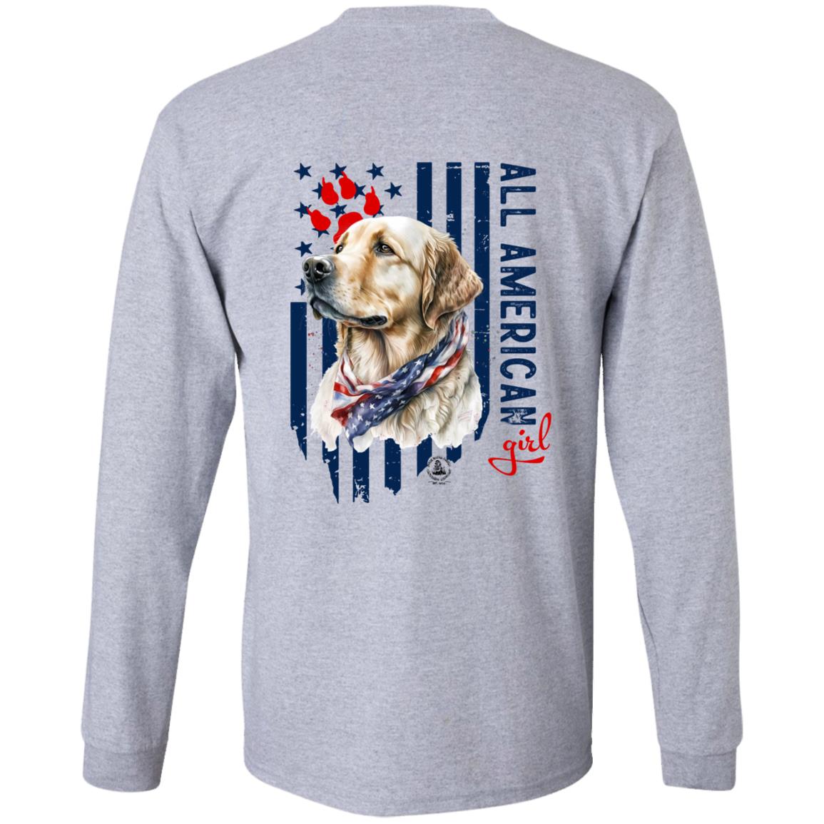 All American Girl Short Sleeve Yellow Lab