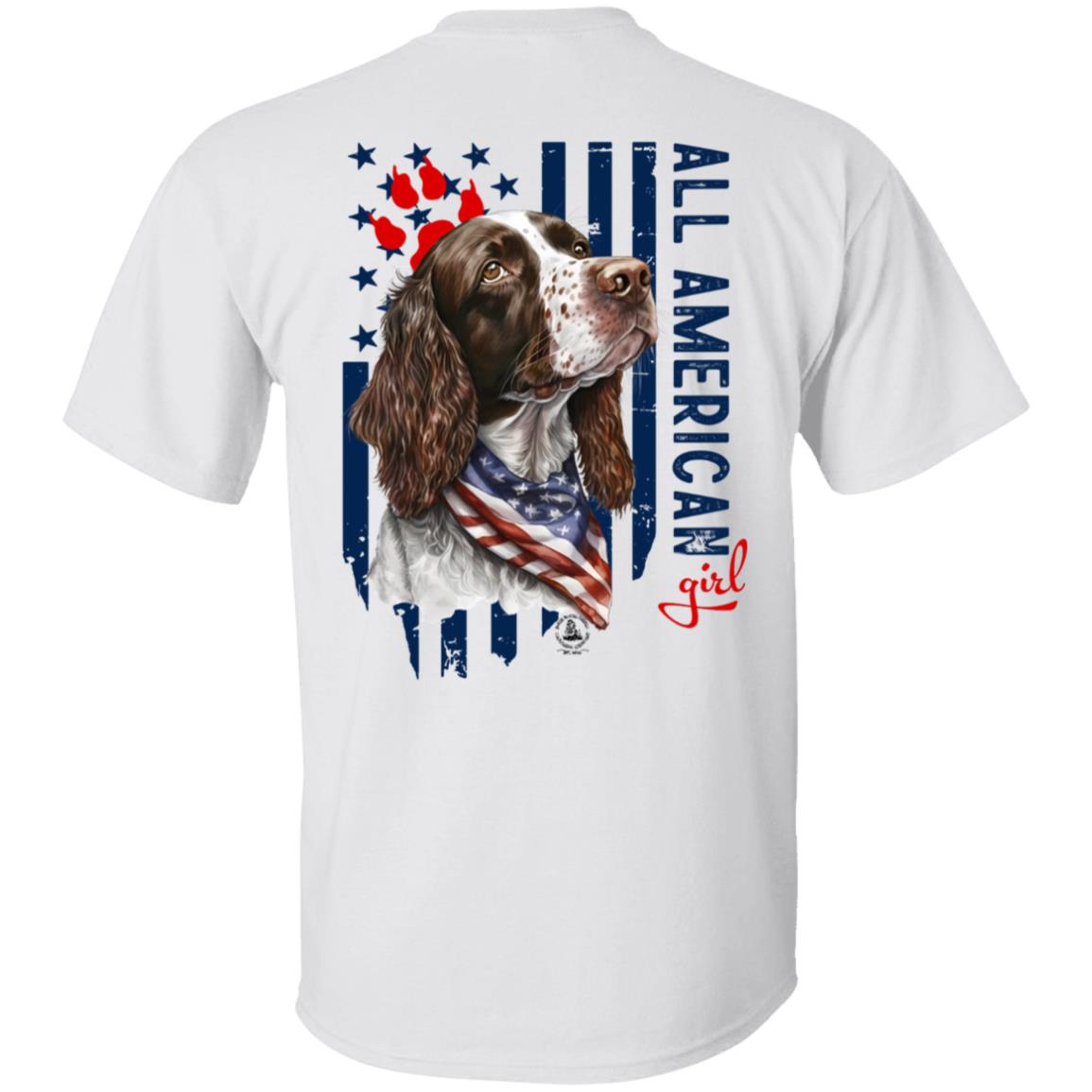 All American Girl Short Sleeve Springer Spaniel
