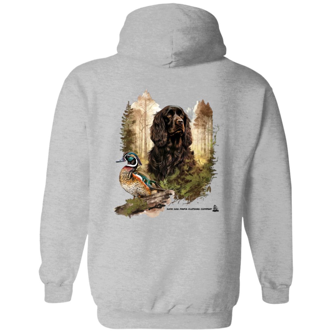Boykin Spaniel and Wood Duck