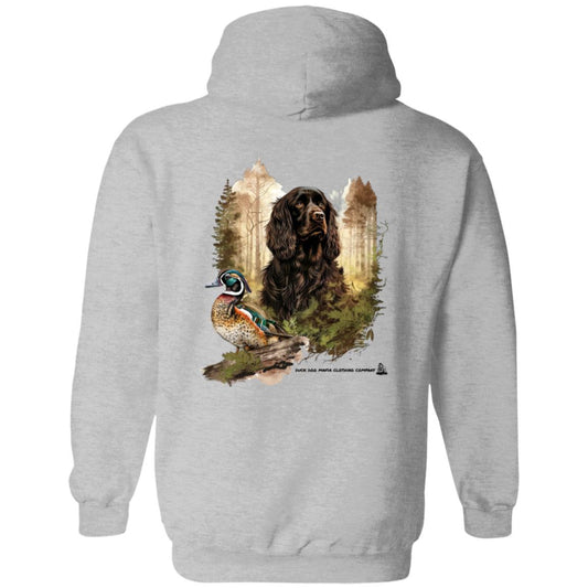 Boykin Spaniel and Wood Duck