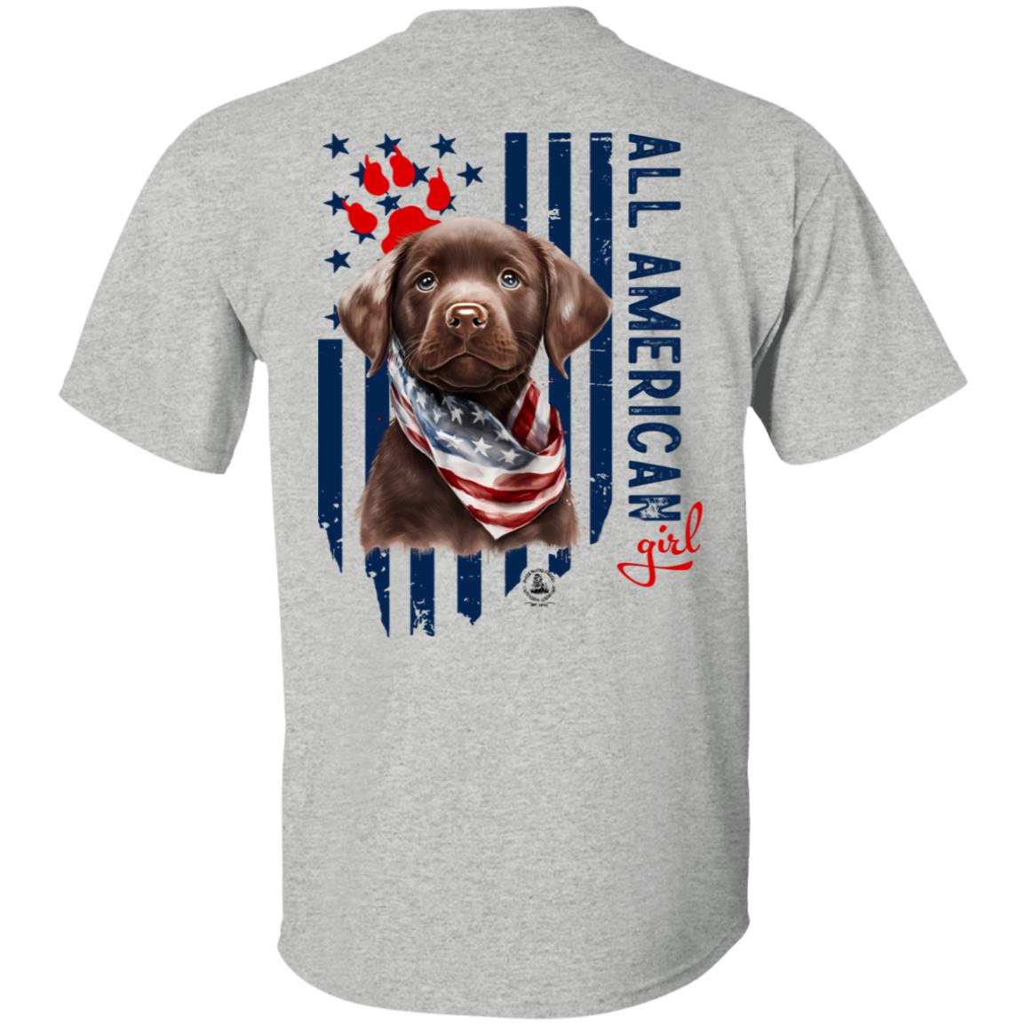 All American Girl Short Sleeve Chocolate Lab Puppy