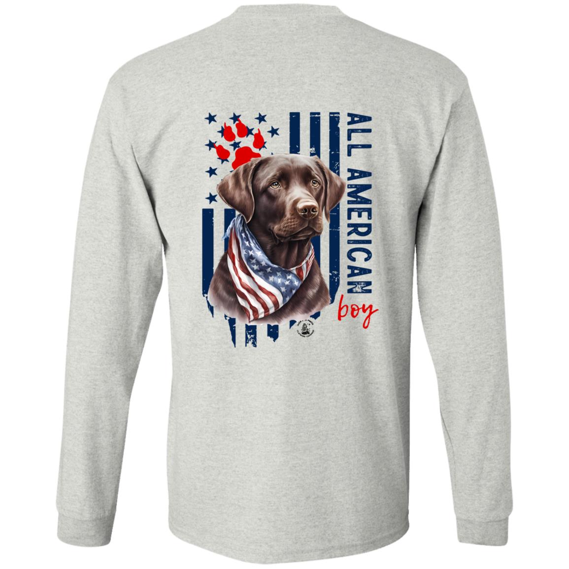 All American Boy Long Sleeve Chocolate Lab