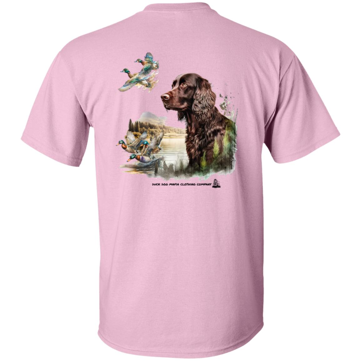 Boykin Spaniel and Four Ducks