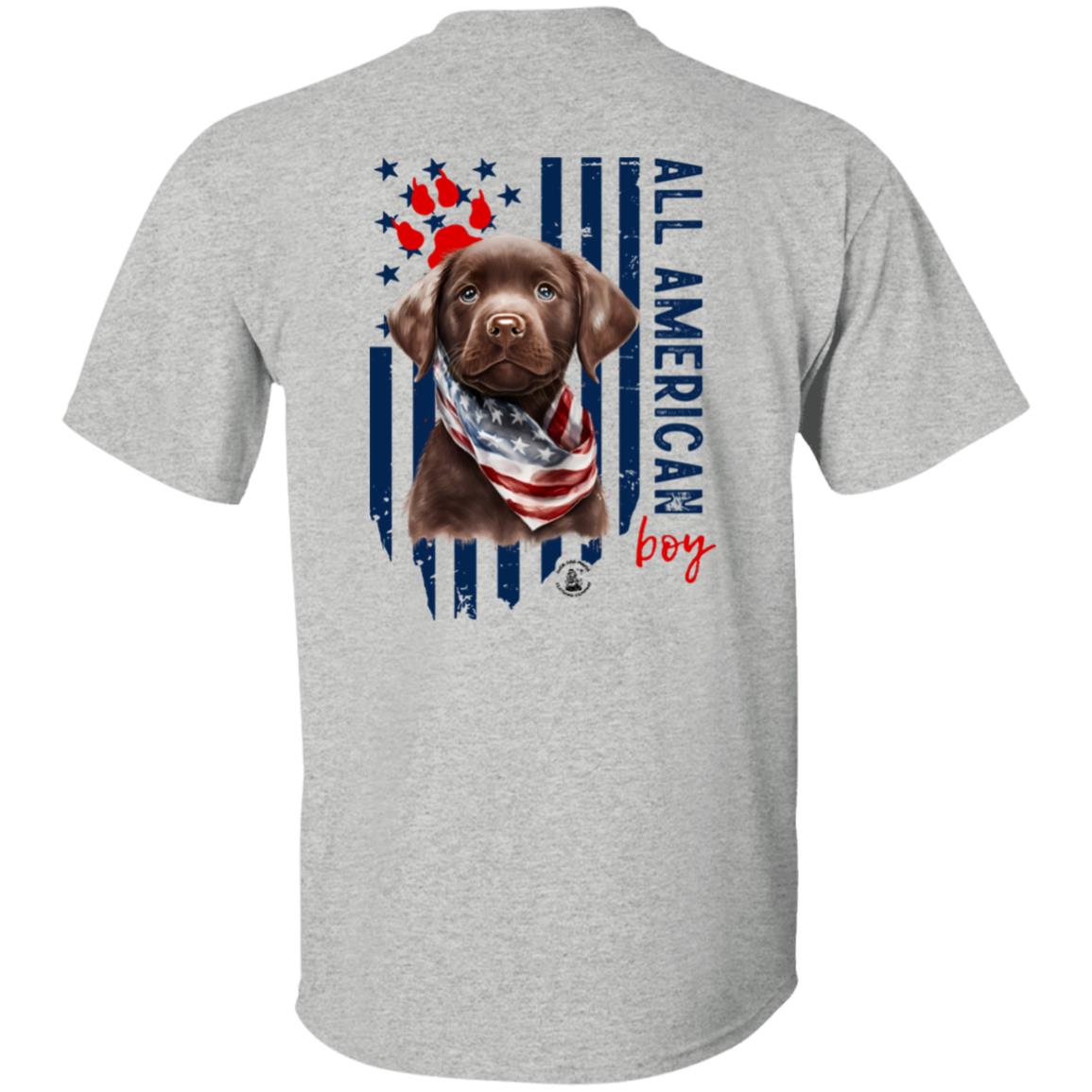 All American Boy Short Sleeve Chocolate Lab Puppy