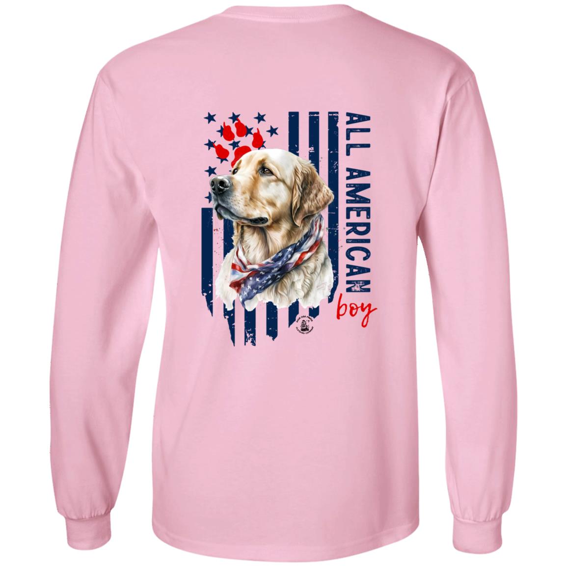 All American Boy Long Sleeve Yellow Lab