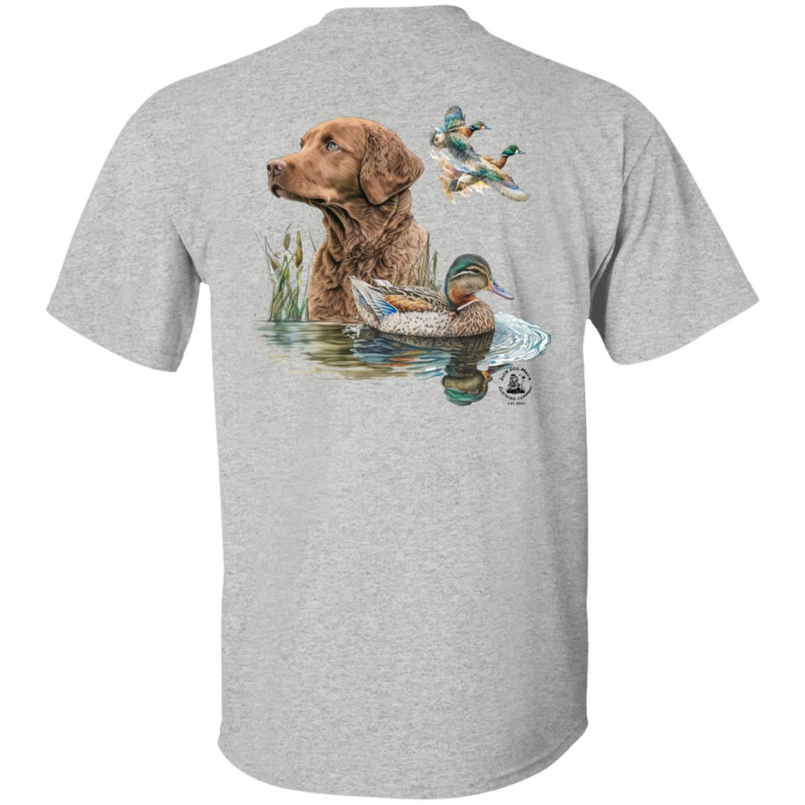 Chesapeake Bay Retriever and the Ducks