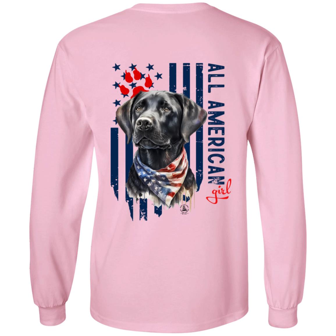 All American Girl Long Sleeve Black Lab