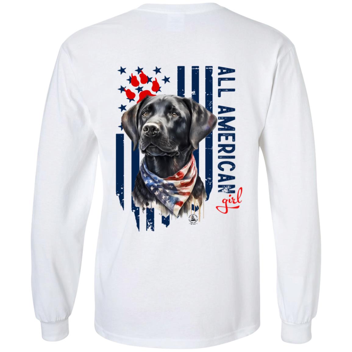 All American Girl Long Sleeve Black Lab