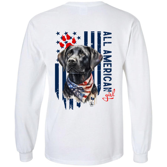All American Girl Long Sleeve Black Lab