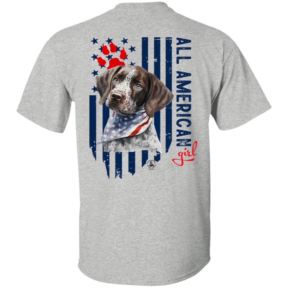 All American Girl Short Sleeve Short Hair Pointer Puppy