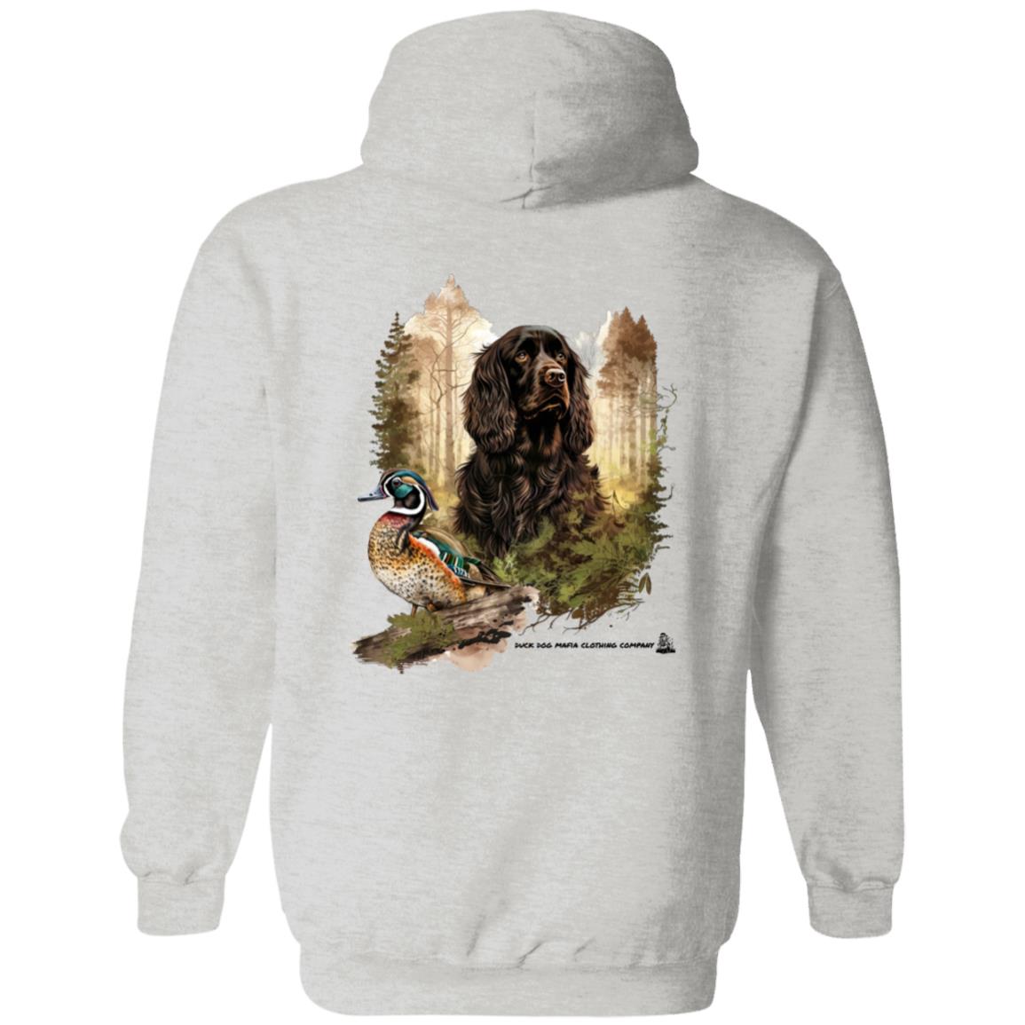 Boykin Spaniel and Wood Duck