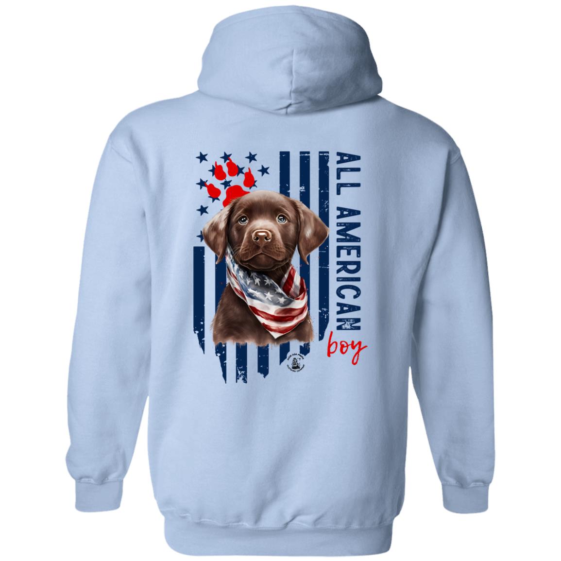 All American Boy Hoodie Chocolate Lab Puppy