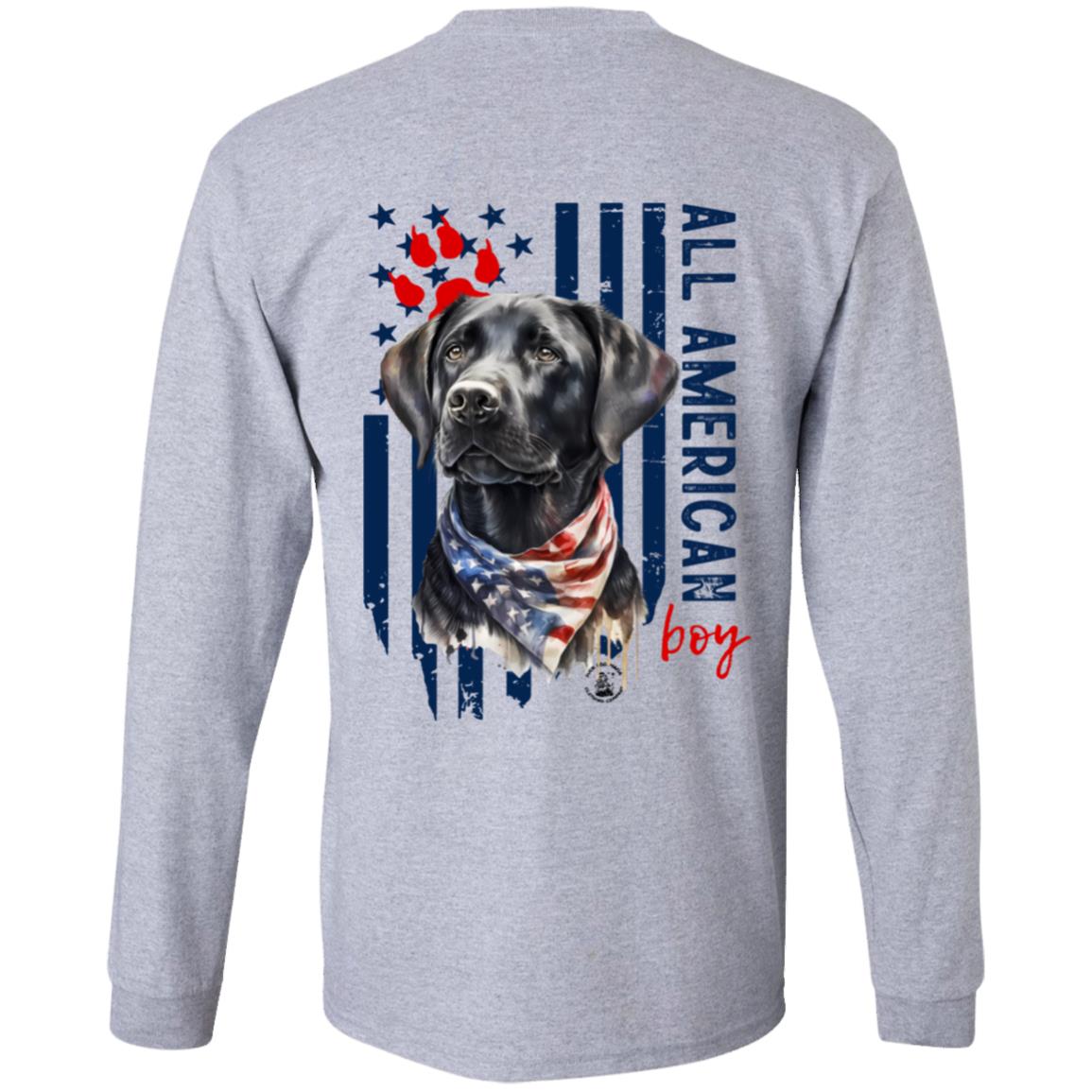 All American Boy Long Sleeve Black Lab