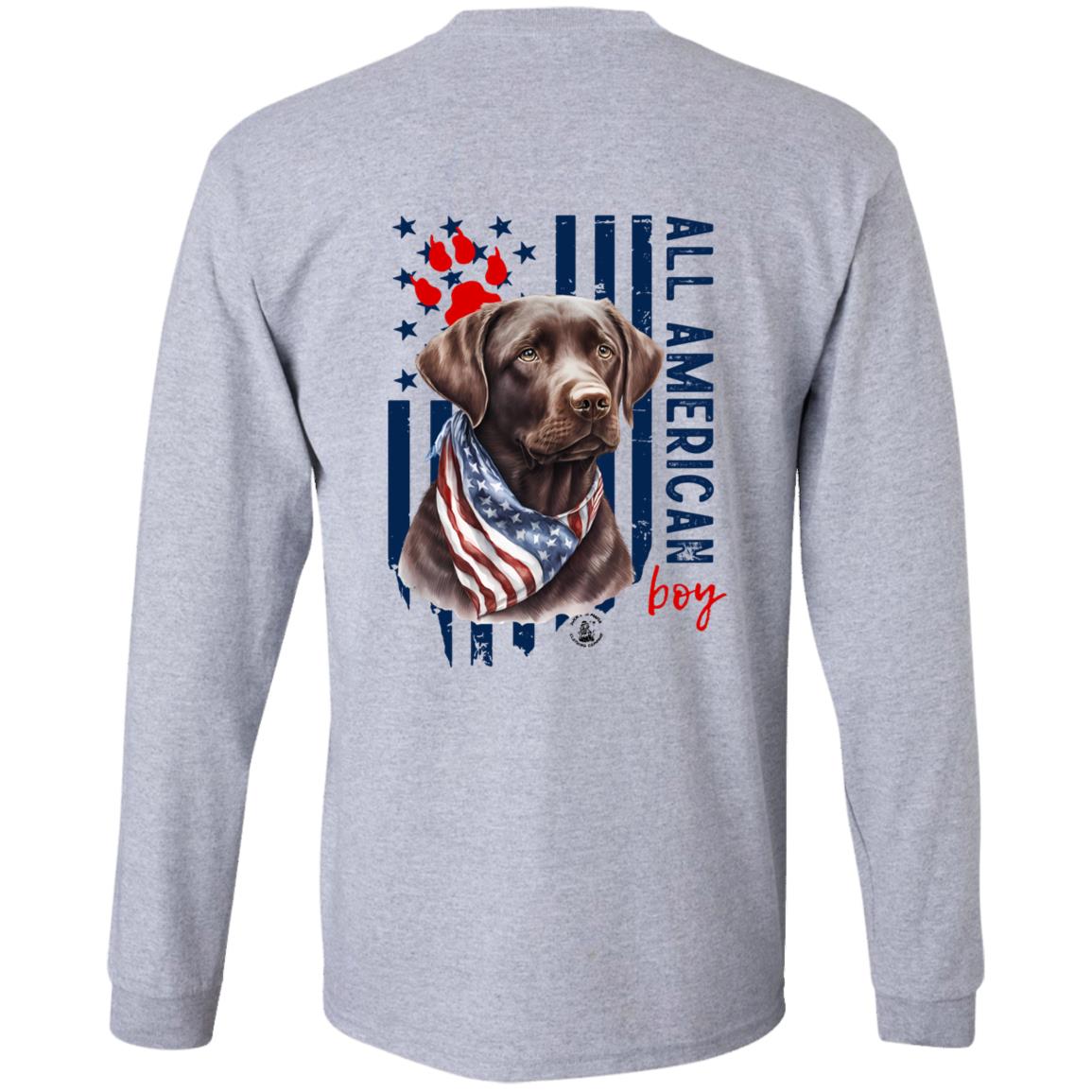 All American Boy Long Sleeve Chocolate Lab