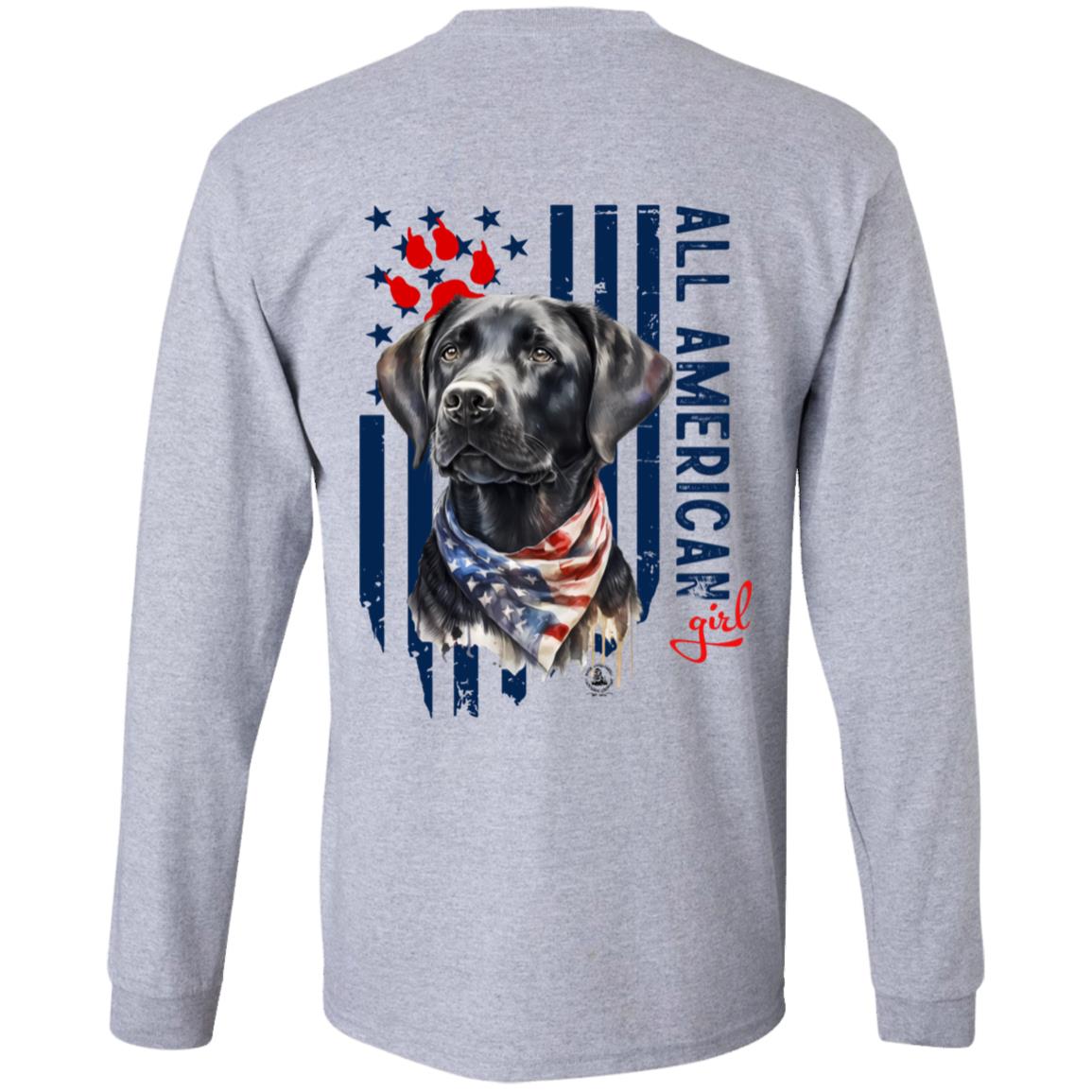 All American Girl Long Sleeve Black Lab