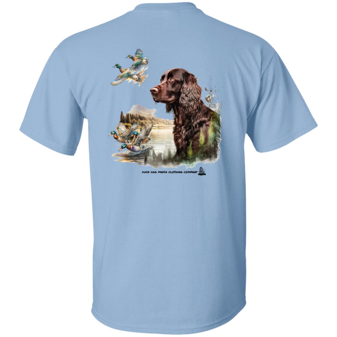 Boykin Spaniel and Four Ducks