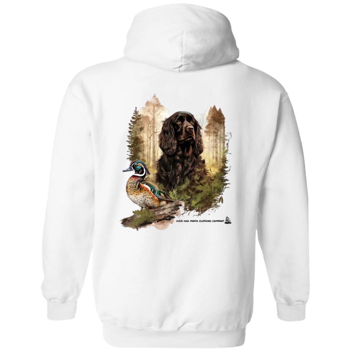 Boykin Spaniel and Wood Duck