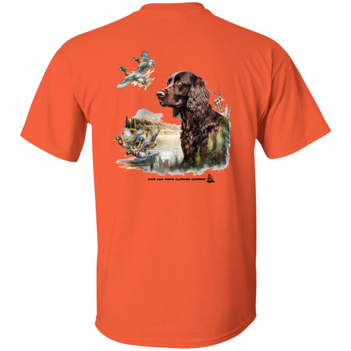 Boykin Spaniel and Four Ducks