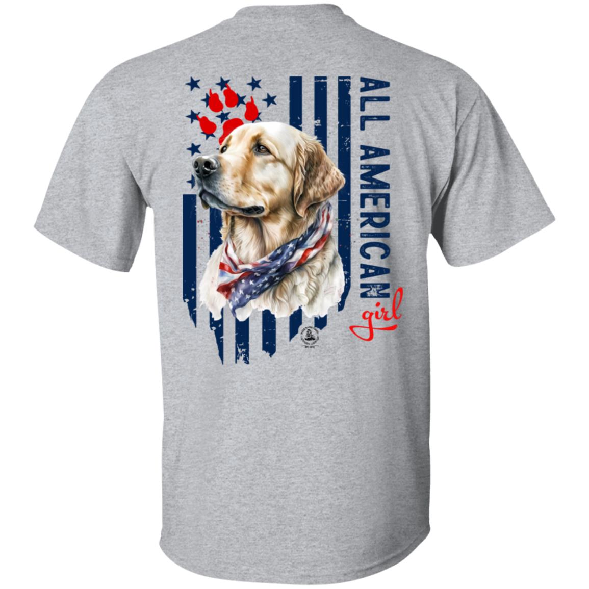 All American Girl Short Sleeve Yellow Lab