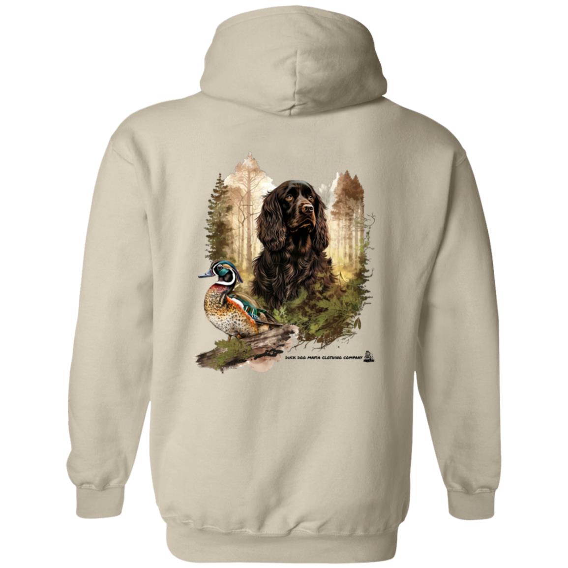 Boykin Spaniel and Wood Duck