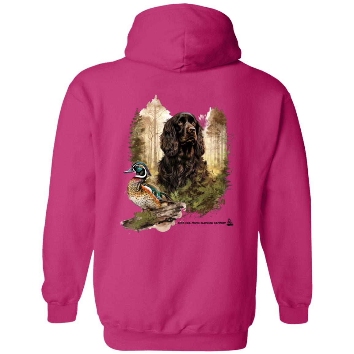 Boykin Spaniel and Wood Duck