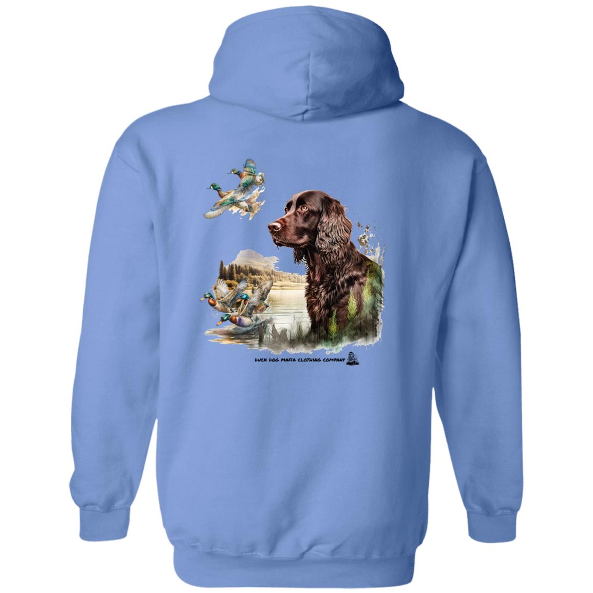 Boykin Spaniel and Four Ducks