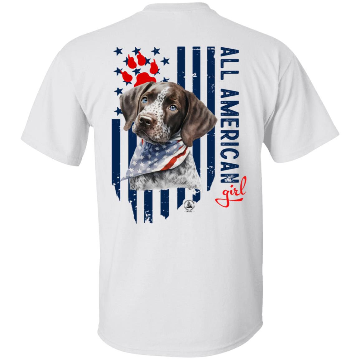 All American Girl Short Sleeve Short Hair Pointer Puppy