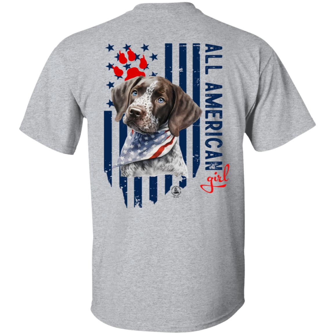 All American Girl Short Sleeve Short Hair Pointer Puppy