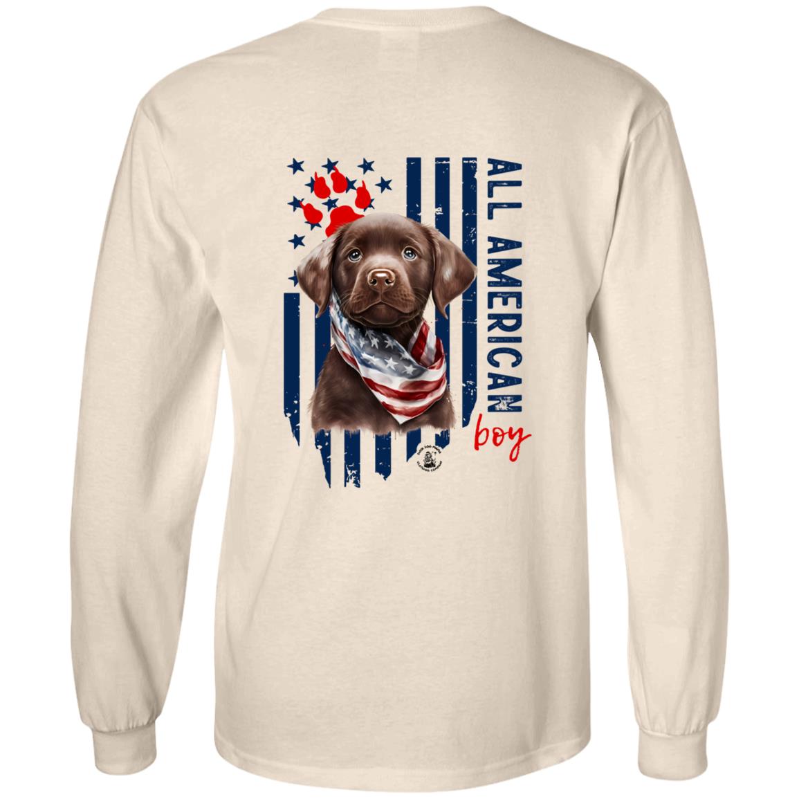 All American Boy Long Sleeve Chocolate Lab Puppy