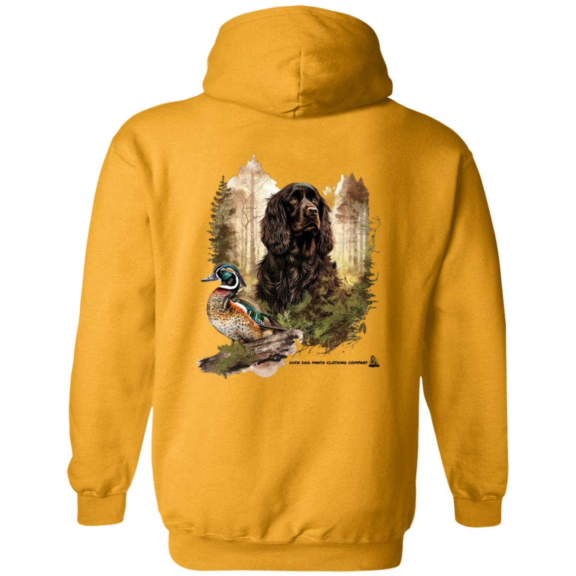 Boykin Spaniel and Wood Duck